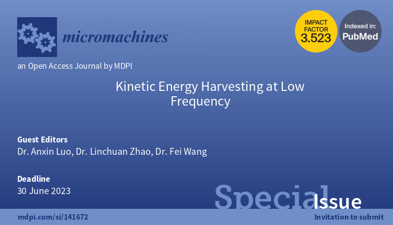 Micromachines-Kinetic energy harvesting at low frequency